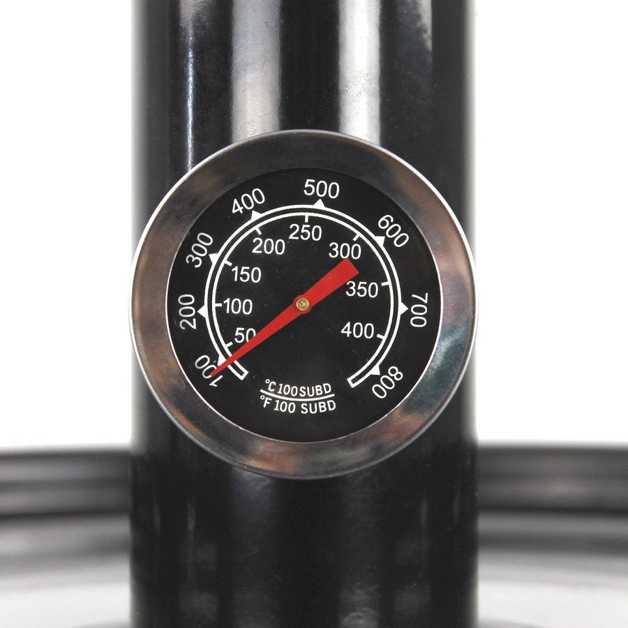 Barbecue Affumicatore a Carbone Carbonella 46,5x42,5x101 cm Griglia Ø47 cm Barrel Nero