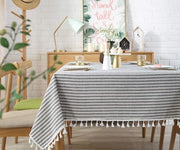 Asciugamano per tavolo impermeabile - 140 x 180 cm - Cotonato/Lineno - Esterno/Giardino - Resistente/Duraturo - Ideale per feste - Tavolino asciugamano