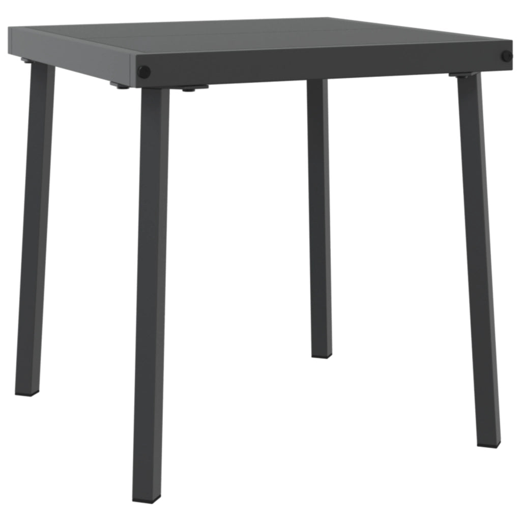 Lettini 2 pcs con Ruote e Tavolo Nero Polyrattan