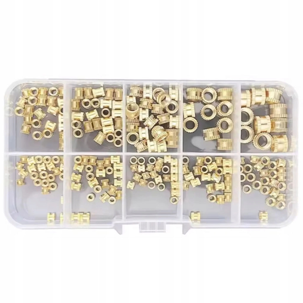 Set Inserti Filettati Rosfix 520 – M2/M2.5/M3 in Ottone | Per Plastica, Laptop, Stampa 3D | Superficie Zigrinata