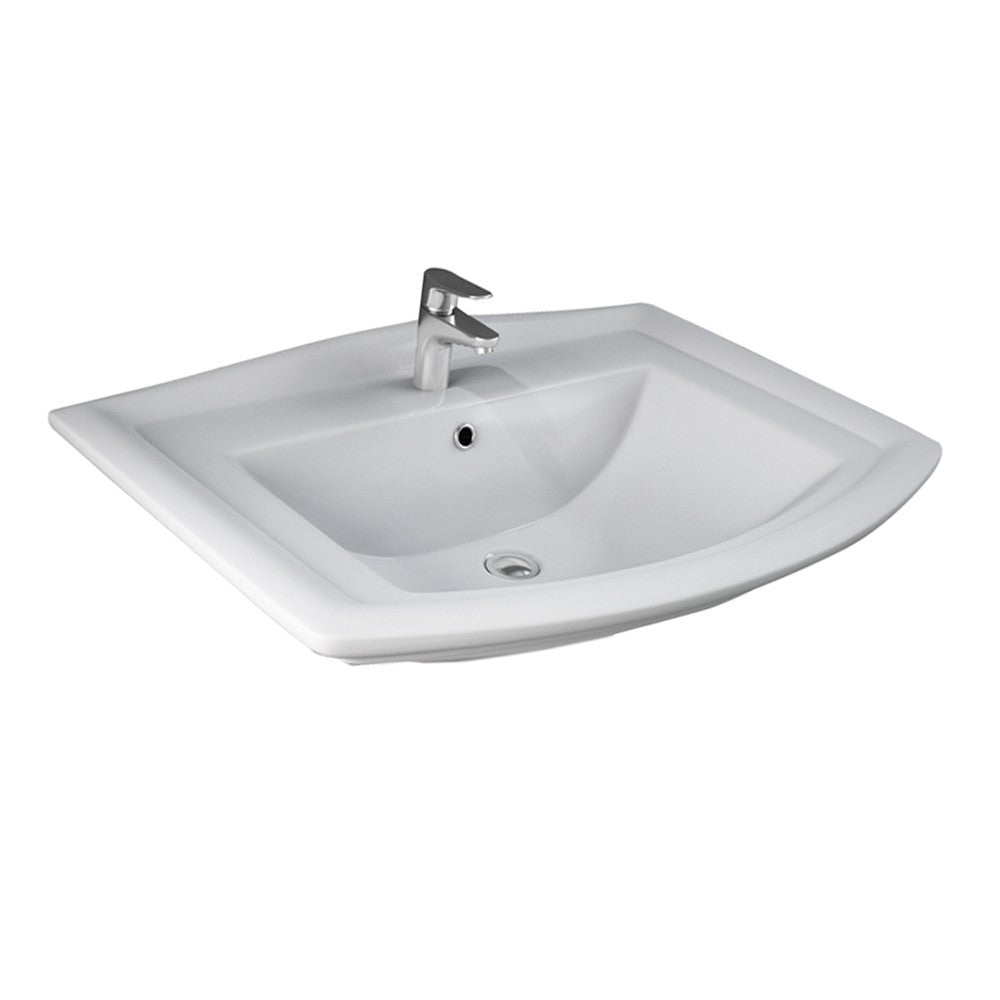 Lavabo in ceramica 65 cm - serie washington