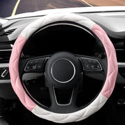 Stoffa antiscivolo morbida per sedili da 15 pollici, universale per donne e ragazze, adatto per veicoli come sedan, SUV, furgoni e camion - rosa chiaro e bianco