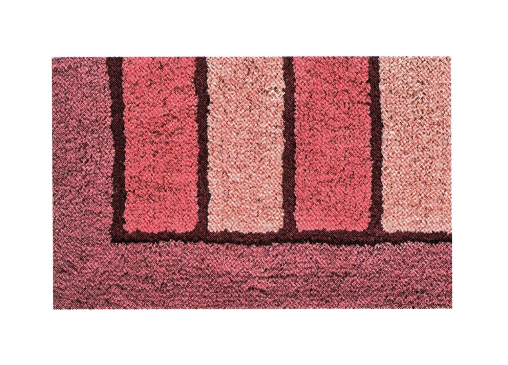 Tappeto Da Bagno Antiscivolo Disegno Line Colore Rosa - 60x110 - Rosa