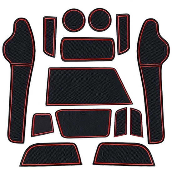 Matten Antislip in Gomma per Console Centrale compatibili con Opel Crossland X SUV 2018-2024, 14 pezzi