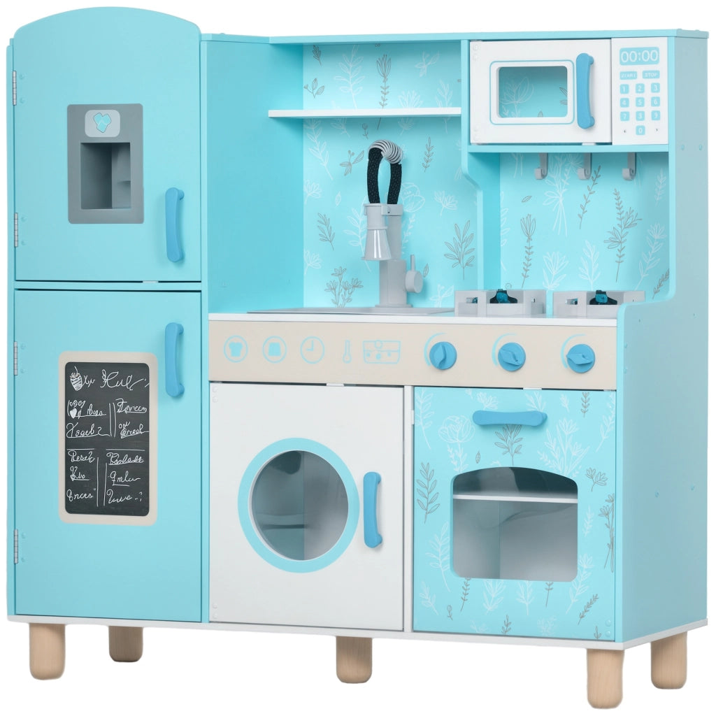 Cucina Giocattolo in Legno per Bambini con Accessori ¨C Zephmum ¨C Blu