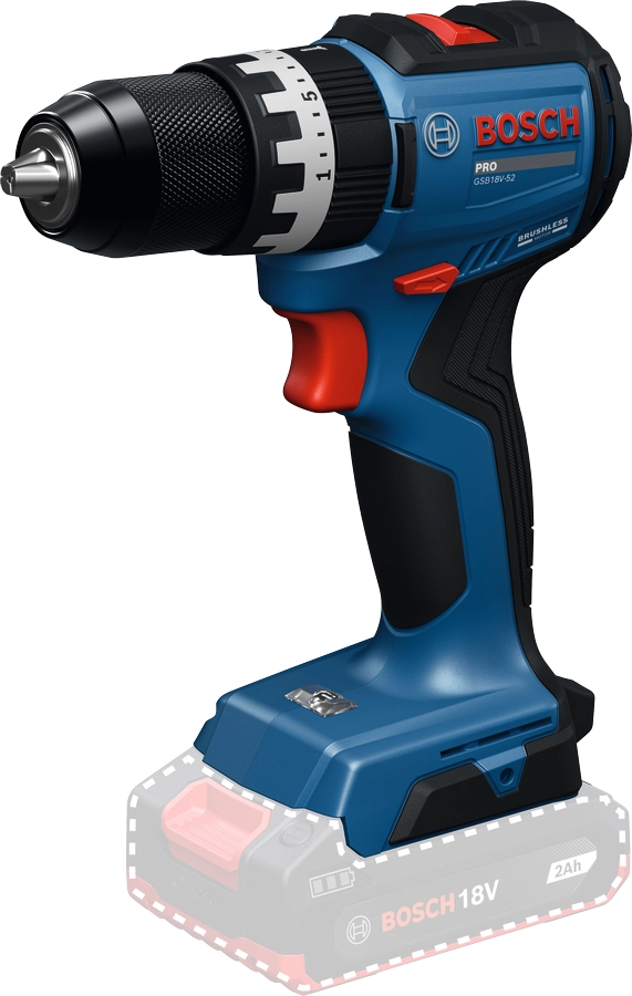 Trapano a Percussione Bosch GSB 18V-52 Professional Brushless 18V solo corpo