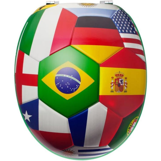 Frandis, sedile copri-wc, motivo: bandiere del mondo, 43,8 x 37,