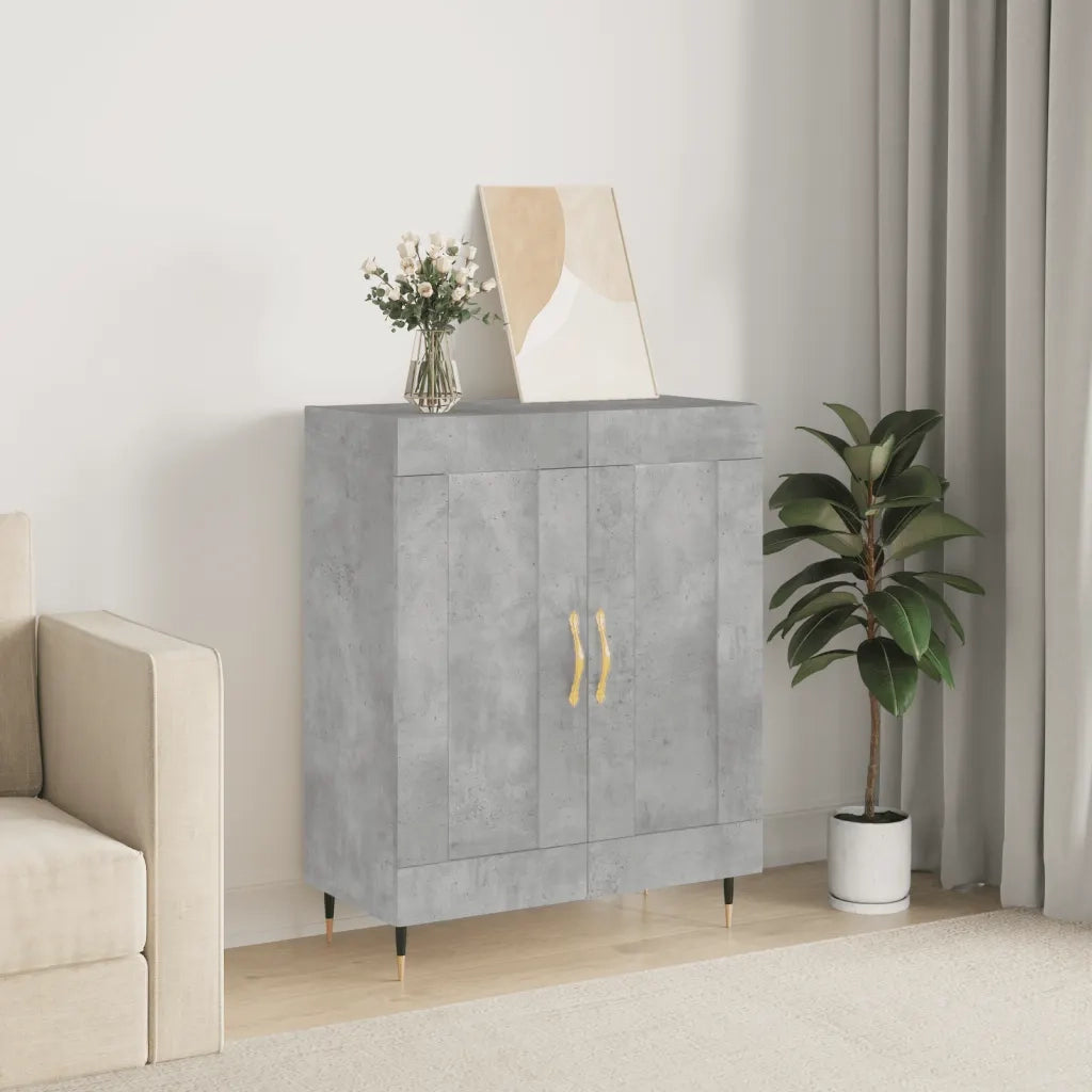 Credenza Grigio Cemento 69,5x34x90 cm in Legno Multistratocod mxl 104027