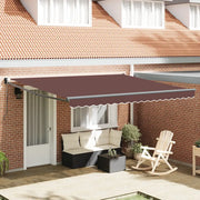 Tenda Sole Retrattile Manuale-Tenda parasole per balcone 400x300 cm Marrone 621767
