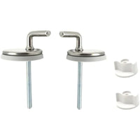 Coppia supporti per copriwater e sedile wc in ottone cromato