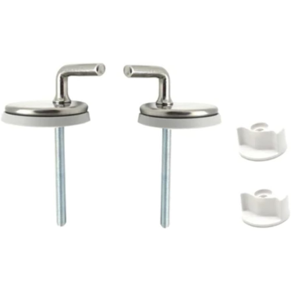 Coppia supporti per copriwater e sedile wc in ottone cromato