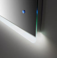 Mobile Bagno Sospeso 90 cm Lavabo Specchio e Lampada a LED TFT Belsk Bianco e Cemento