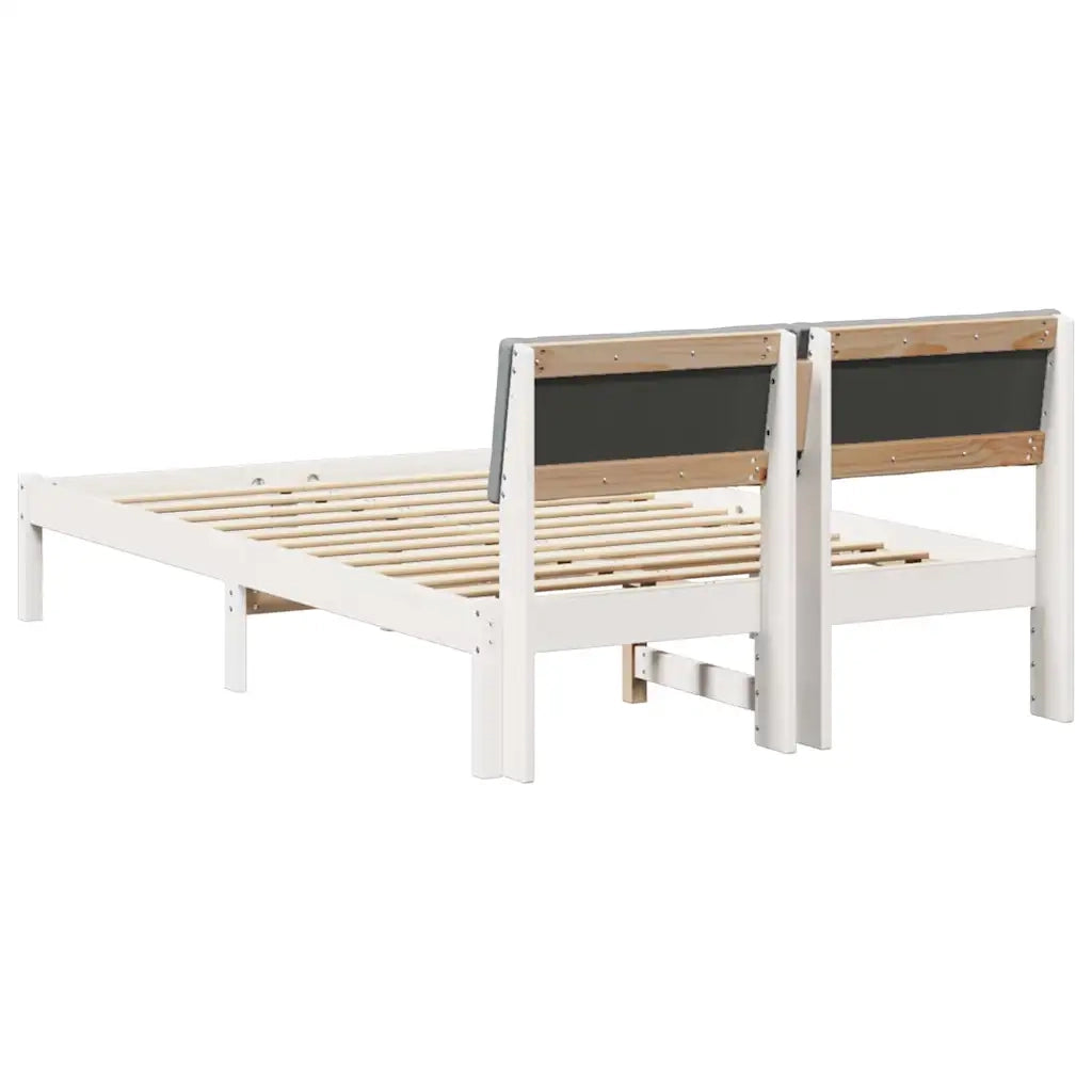 Struttura del Letto Bianco e grigio chiaro 120 x 190 cm