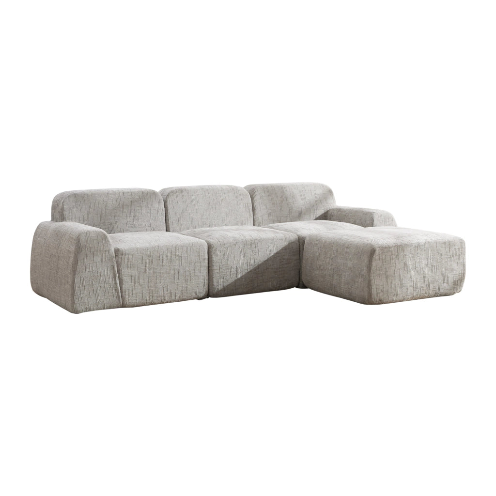 Divano senza struttura in chenille grigio