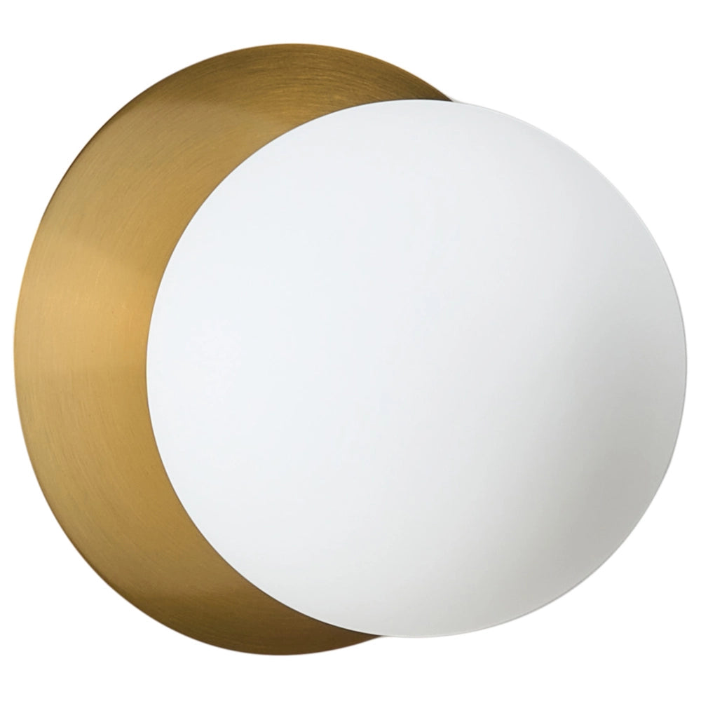 Set di 2 lampade da parete con base in metallo oro e paralume in vetro Stile moderno