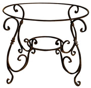 Biscottini Base tavolo in ferro pieno rotonda L107xPR107xH74 cm. forgiato mano trattato,