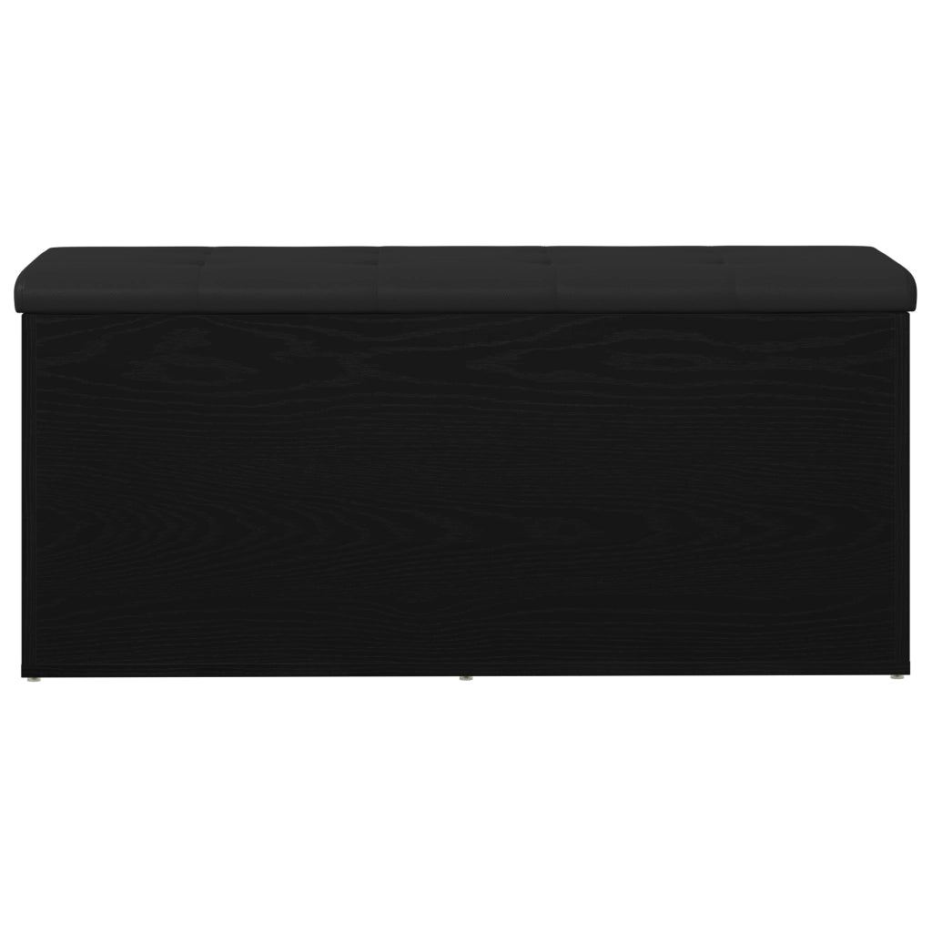 panchina da giardino  Nero Rovere 100x40x45 cm Legno ingegnerizzato