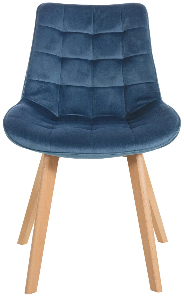 Sedia Brook Velvet blu