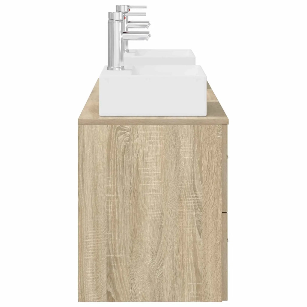 Set di Armadi da Bagno 3 pz Rovere Sonoma 49,5 x 41 x 62,5 cm 3405837