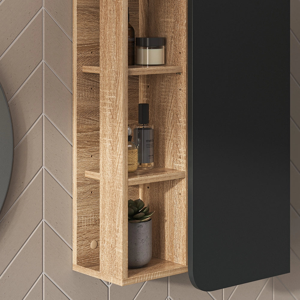 Vicco Mobile bagno Antracite 50 x 75 cm con porta e vani aperti