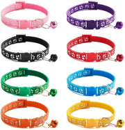 Cinturini per cane 8 pezzi - Collare regolabile - Protezione per il collo - Nylon - Cappuccio riflettente - D-ring per tag di identificazione