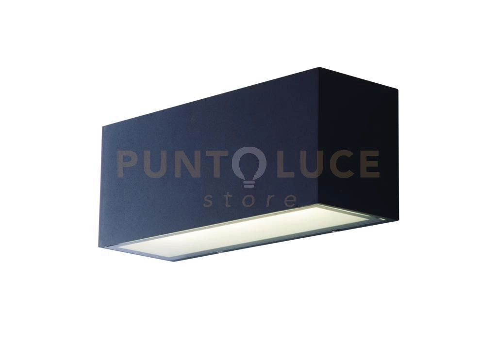 APPLIQUE BIEMISSIONE LED TWIN ANTRACITE 35W 4260LM CCT 3000K / 4000K IP54 30X10,8X12CM