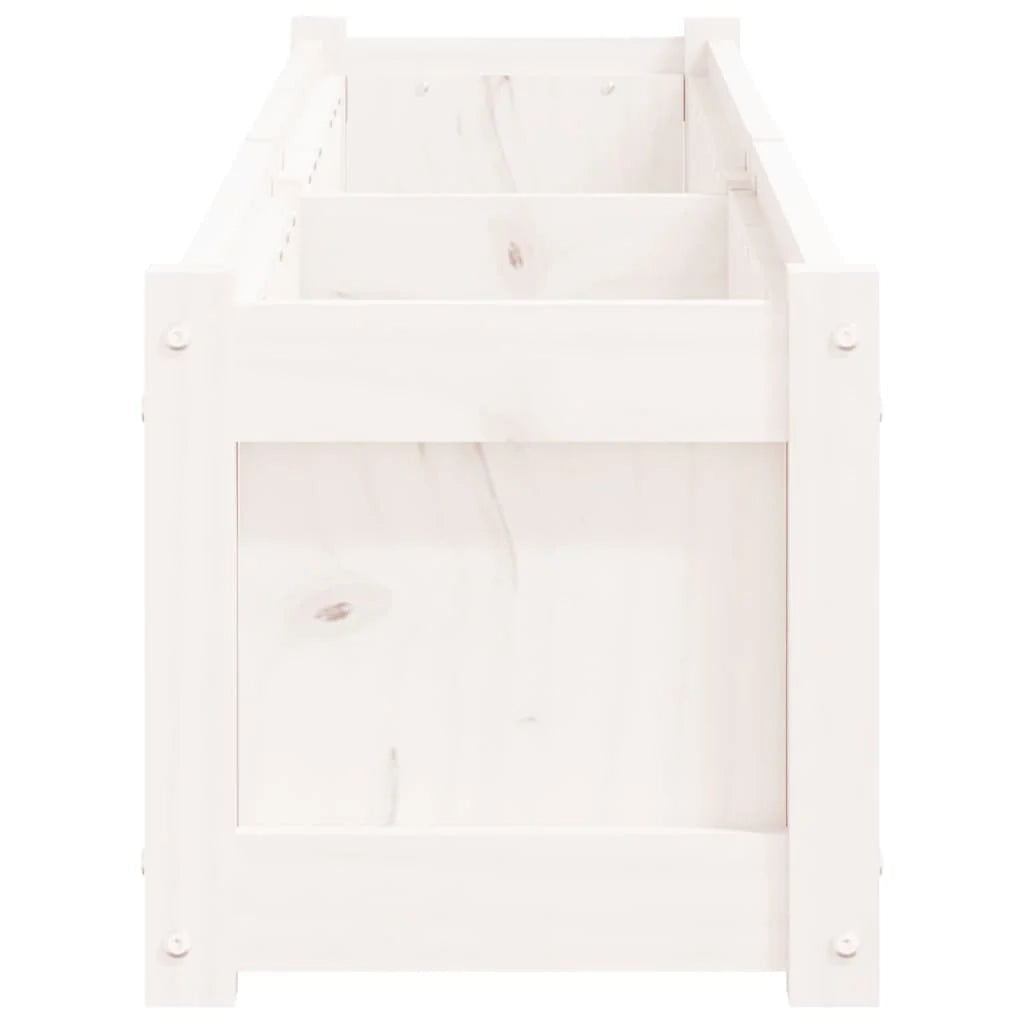 Fioriera aiuola rialzata fioriera aiuola giardino terrazza set da 2 legno massello di pino bianco 02_0039039