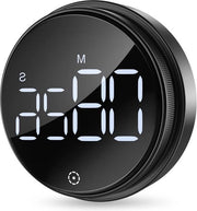 Timer digitale per cucina - 3 pollici con supporto pieghevole e pattini antiscivolo - 3 livelli di volume - cucinare sport, cuocere, studiare - Timer analogico digitale