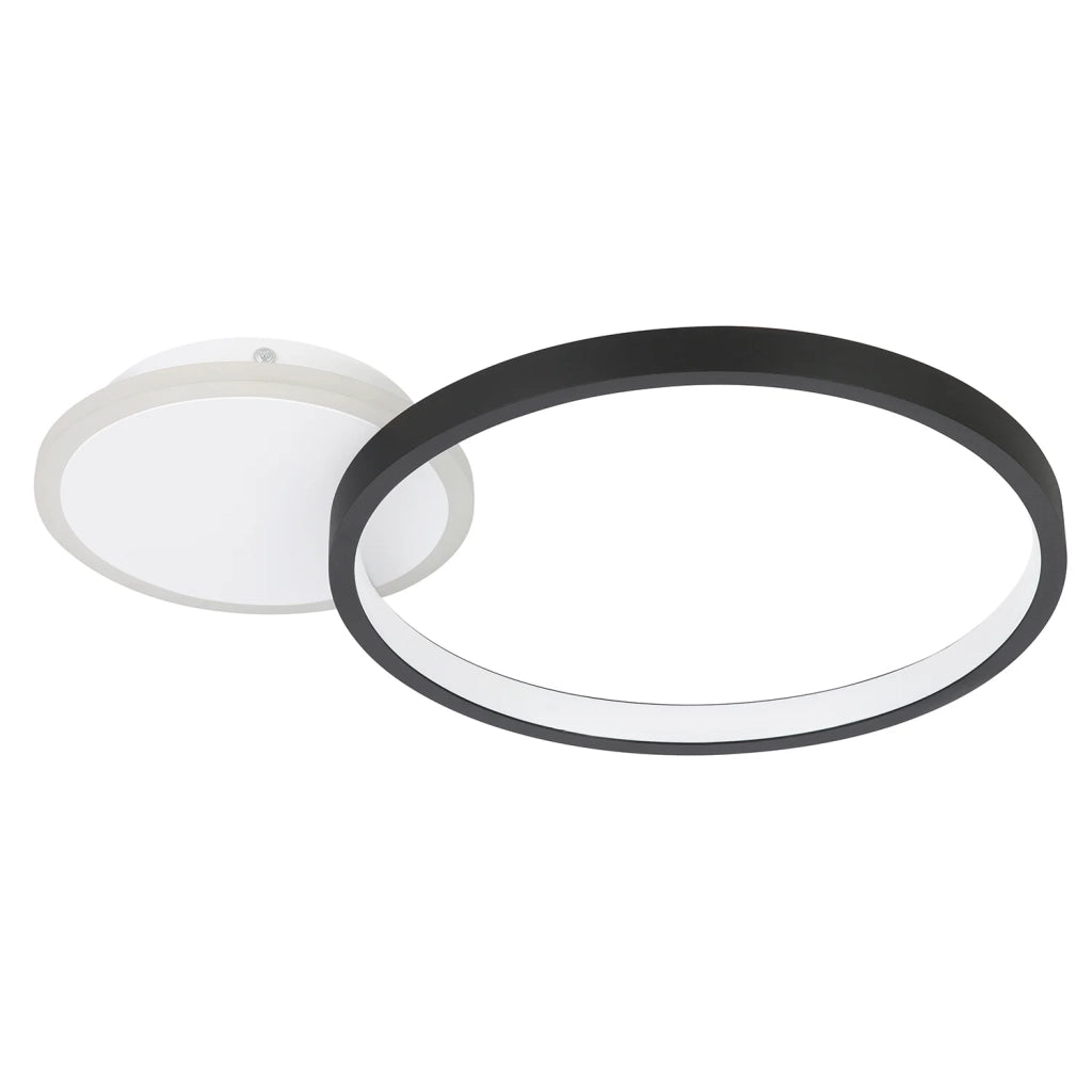 Plafoniera Moderna Gafares Alluminio Nero Luce Led Integrato 15W