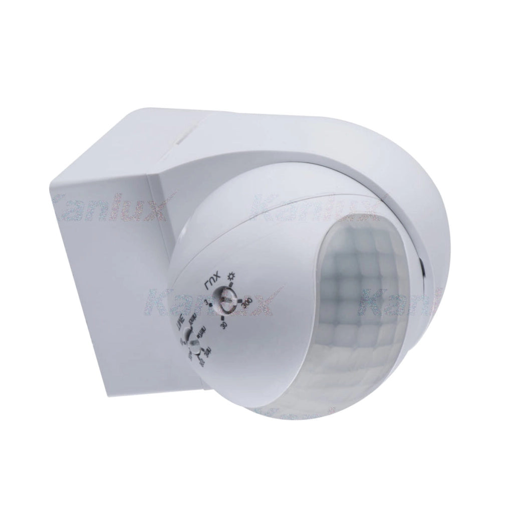 Kanlux Sensore PIR crepuscolare ALER Mini bianco IP44