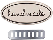Etichette manufatti a mano 5 pezzi - Etichette per borse - Decorazione DIY - Etichette metalliche - Resistenti e durature - Adatte per cucire e ricamare