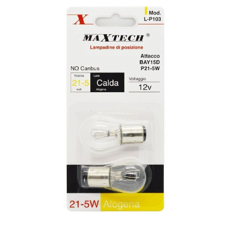 Trade Shop - Lampadine Di Posizione Auto Bay15d 12v 21-5w Luce Calda Alogena No Canbus L-p103 -