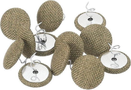 Set di 12 viti a torsione, 20mm, per Plaid, Bedrok, Stoelhoezen - Marrone