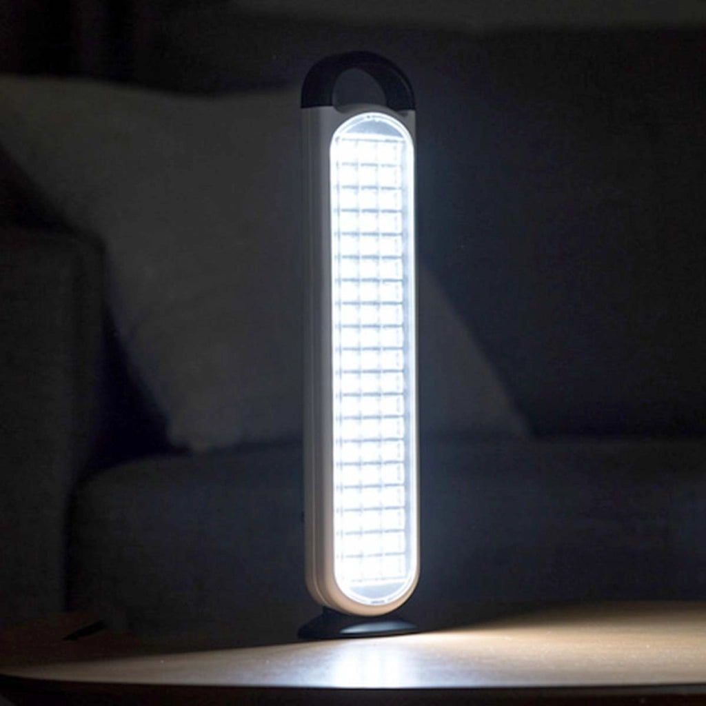Lampada di emergenza 60 LED 60W Potente 1200mAh Ricaricabile 3.7V Bianco / Nero Avizar