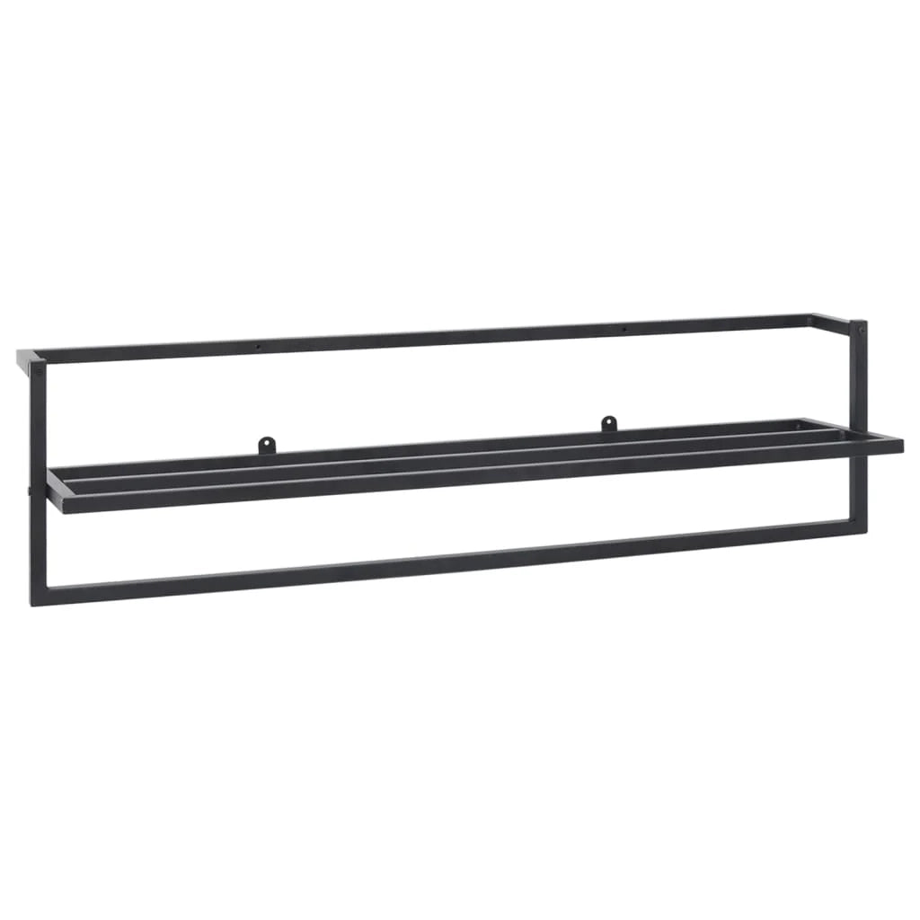 Portasciugamani 95 x 25 x 22 cm acciaio nero 02_0001651