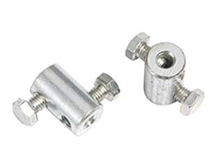 MORSETTO A DOPPIA VITE LATERALE IN ACCIAIO ZINCATO- - foro ø mm.4,5 - vite M5 - conf.pz.4 in blister - 5 blister