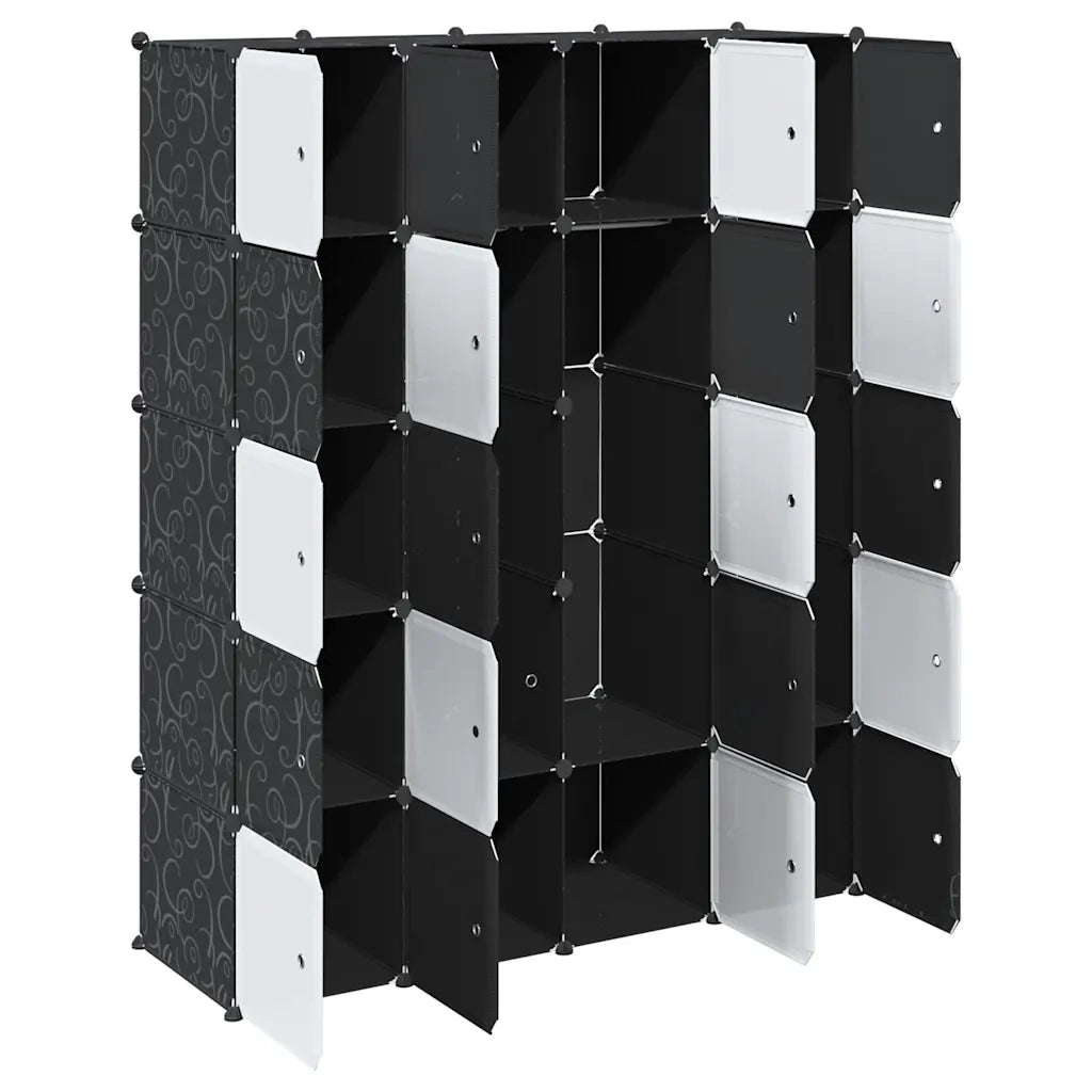 Organizzatore Portaoggetti con 20 Cubi e Aste per Appendere PP
