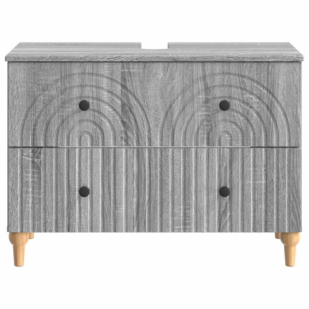 Armadio per Lavabo da Bagno ALKMAAR Sonoma grigio 896141