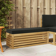 Panca da esterno con cuscino Bianco 115 x 43 x 45 cm