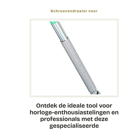 Chiodatrice a vite 1,5 mm - Acciaio inossidabile - Lunghezza 10 cm - Vite H-Schroef - Strumento di riparazione speciale - Tolleranza di errore 0,1 mm - Chiodatrice a vite orologeria