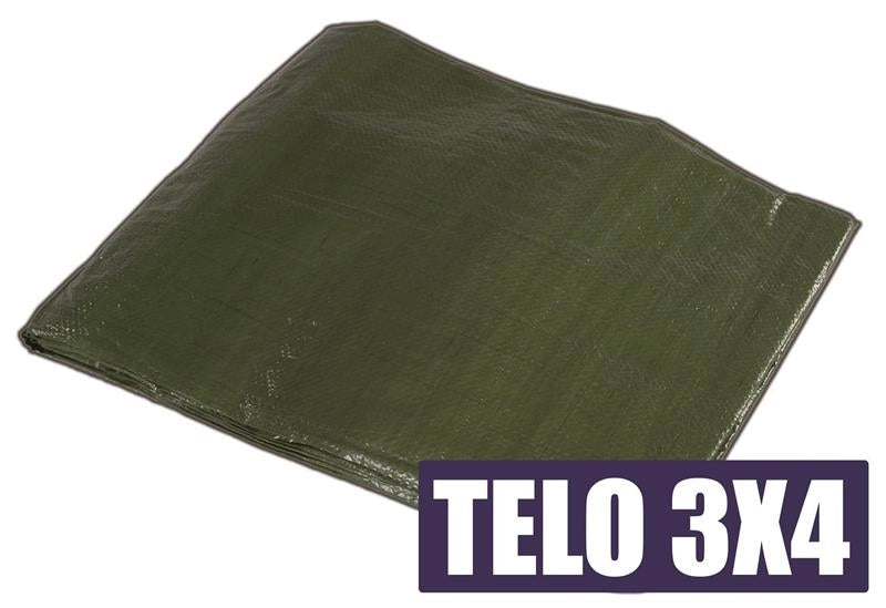 BRIXO TELONE 3X4MT PER COPERTURA IN POLIETILENE LEGGERO OCCHIELLATO ANTISTRAPPO VERDE