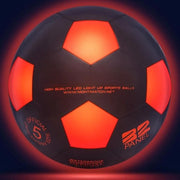 Bal da Gioco con Effetto Holografico LED - Bal da Gioco con Effetto Luminoso per Divertimento - 2 LED - Dimensione 5 - Nero e Arancione