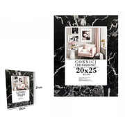 Trade Shop - Cornice Portafoto Quadri Tele Poster 20 X 25 Cm Modello Effetto Marmo Nero 71671 -