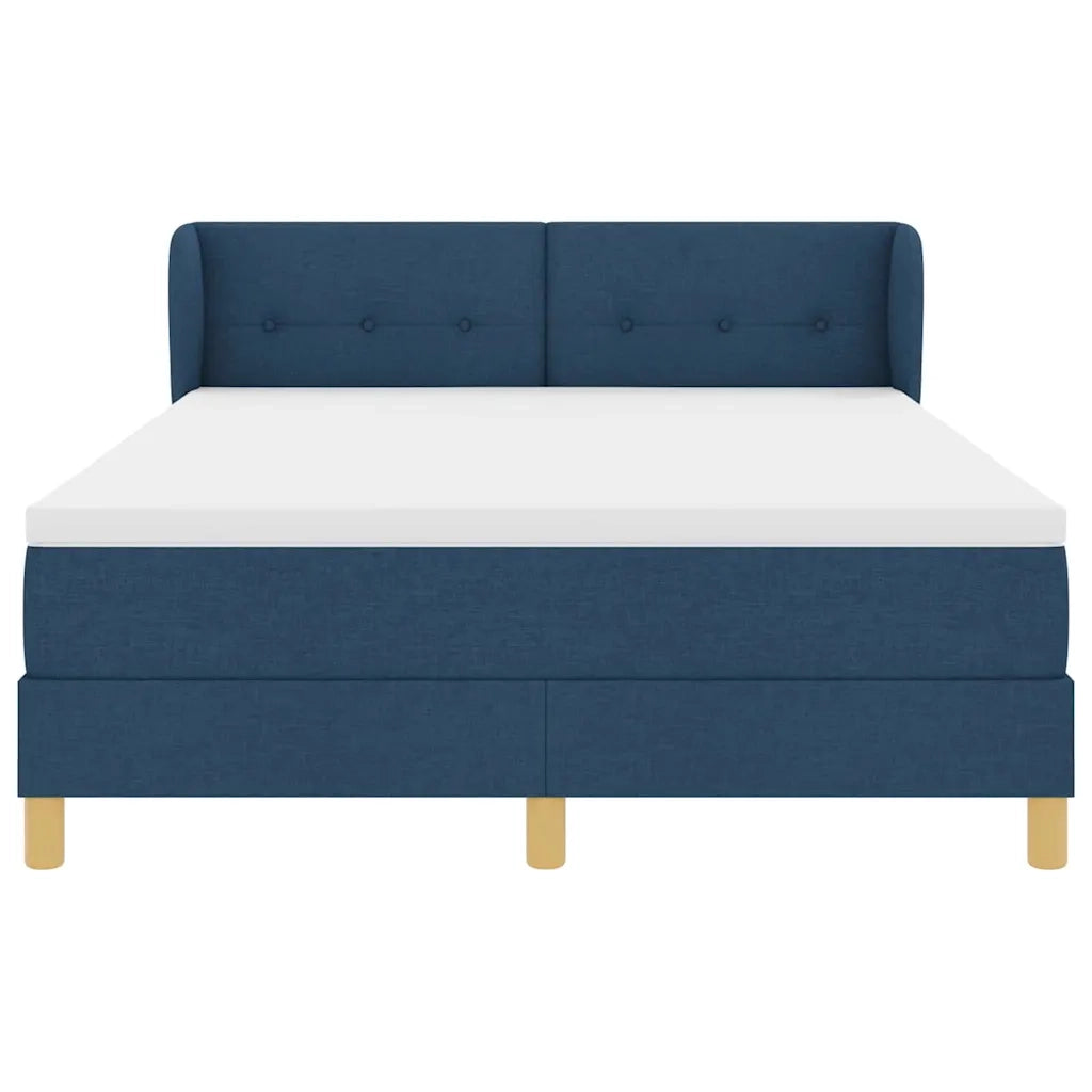 Letto a molle con materasso Blu 160 x 200 cm Tessuto 3340226