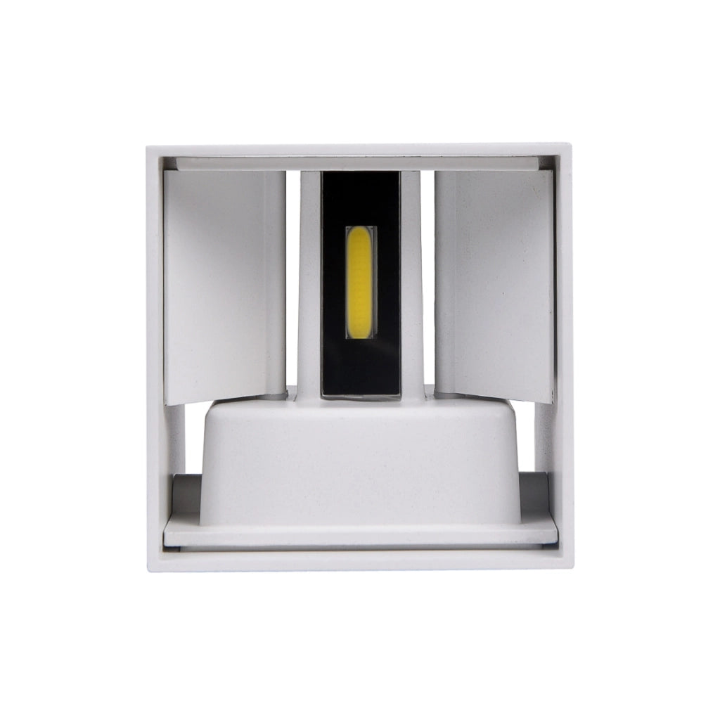 APPLIQUE LED CUBO BIANCO 10W CON LUCE FREDDA 6500K° - ILLUMINAZIONE REGOLABILE PERFETTA PER AMBIENTI ESTERNI IP65