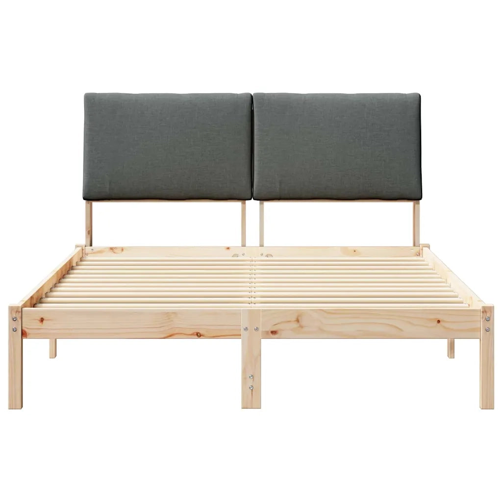 Struttura del letto-Giroletto marrone e grigio scuro 160 x 200 cm 195844