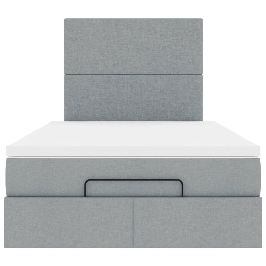 Struttura Letto Pouf con Materasso 120x190 cm in Tessuto