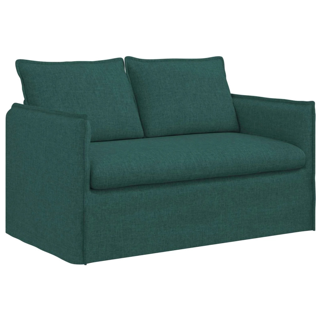 Divano 2 pcs Verde Scuro 196 x 82 x 85 cm Tessuto