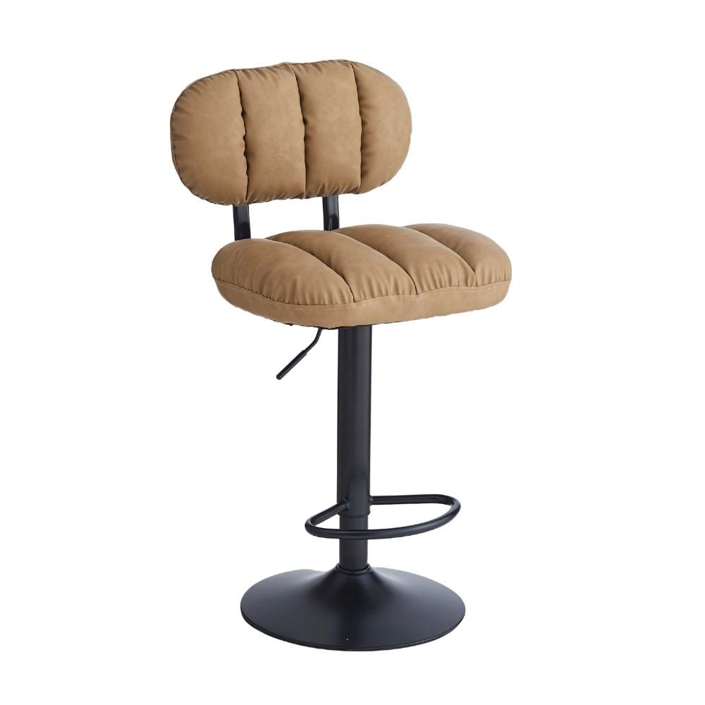 Sgabello bar ecopelle cammello Tati – Stile e comfort in un design contemporaneo