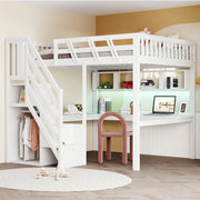 letto a castello in legno bianco 193.5 x 205 cm